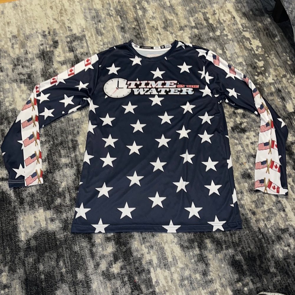 Time on the Water 2023 Stars and Heroes Shirt sz M